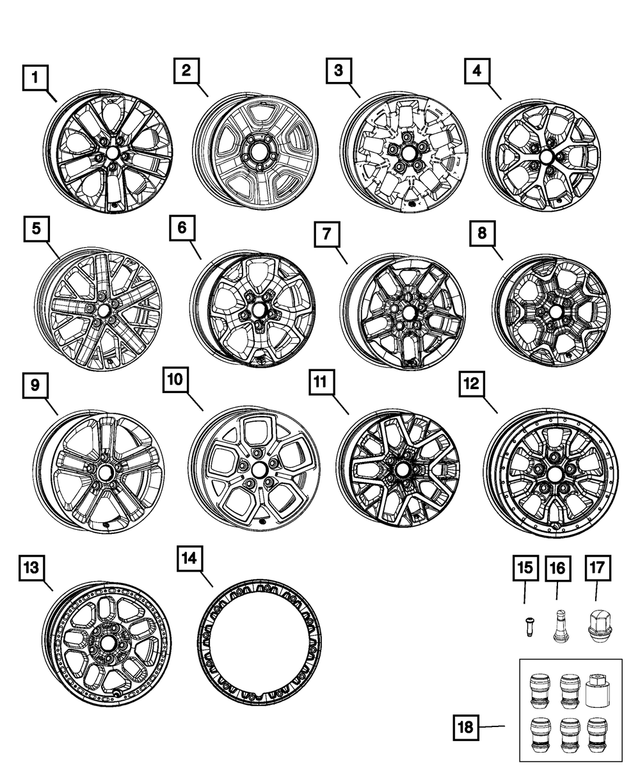 4755610AA - : Aluminum Wheel for Mopar Image