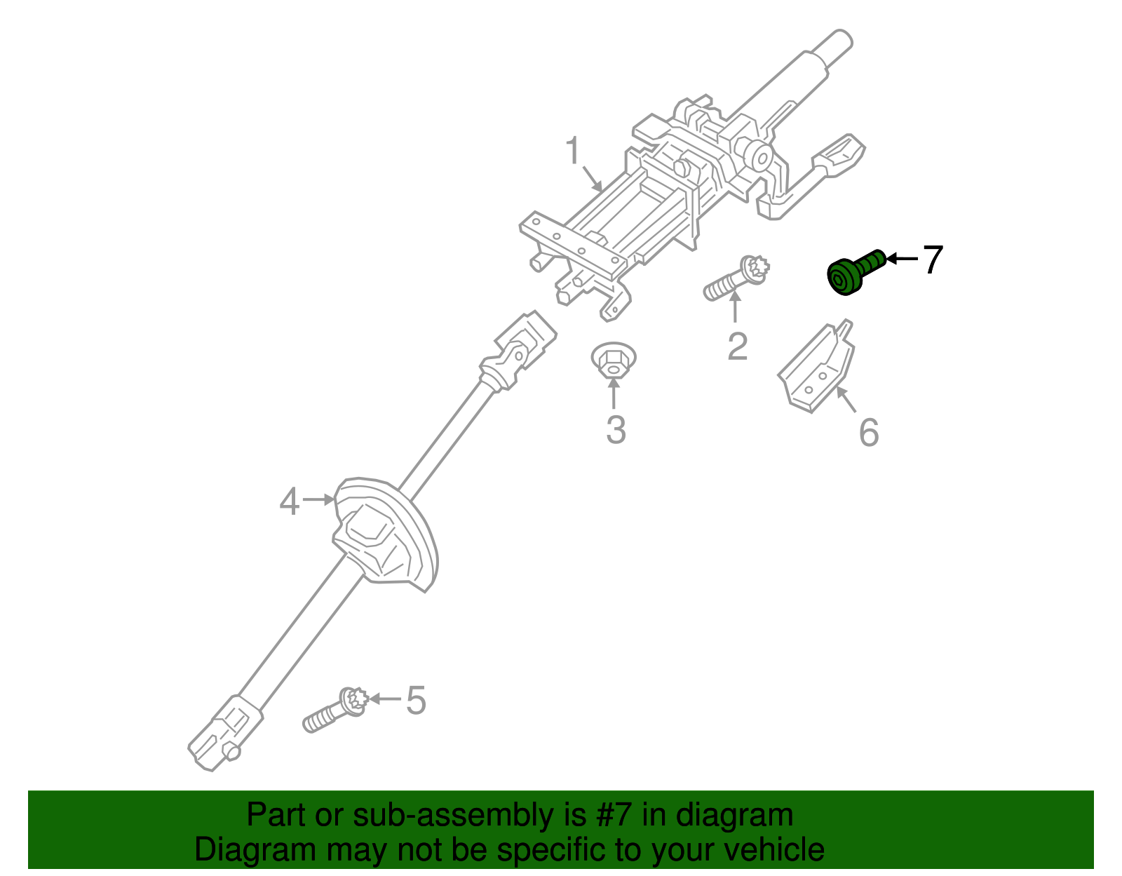 Steering Column Control Module Bolt - Porsche (N-104-066-04)