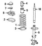 31311138487 - Suspension: Strut Mounting Fork for BMW: 525i, 525iT, 530i, 535i, 540i, 735i, 735iL, 740i, 740iL, 750iL, M5 Image