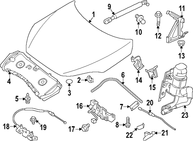 654705NN0A - Body: Support Strut for INFINITI: QX50, QX55 Image