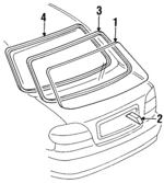 K2A150907A - : Glass Weather-Strip for Kia: Sephia Image