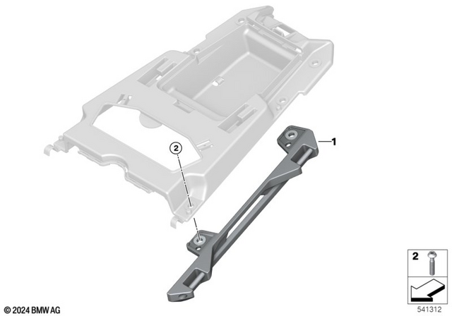 46627105867 - Frame and Mounting Parts: Luggage Railing, Left -  for BMW-Motorrad Image