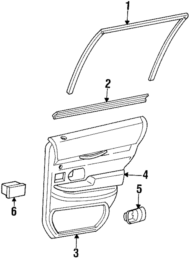 F6AZ5427406AAB - Body: Door Trim Panel for Ford Image