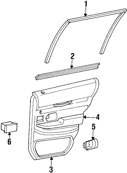 Interior Trim - Rear Door for 1997 Ford Crown Victoria #0