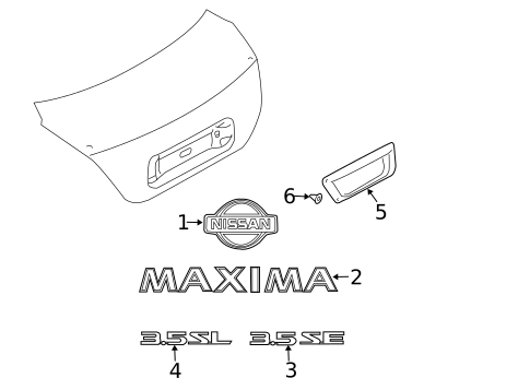 Exterior Trim - Trunk for 2007 Nissan Maxima #0