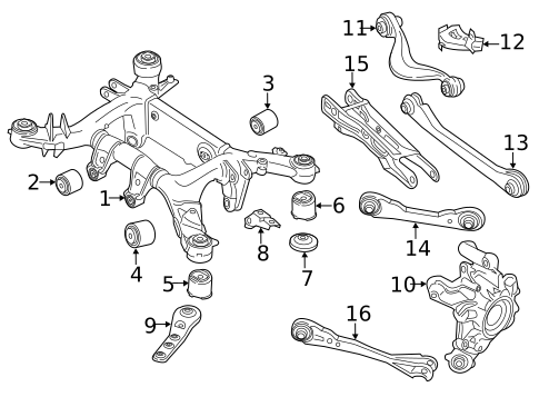 Rear Suspension for 2017 BMW 740i xDrive #1