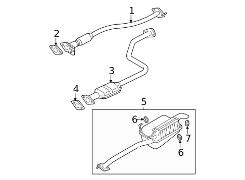 Exhaust Components for 2003 Hyundai Accent #0