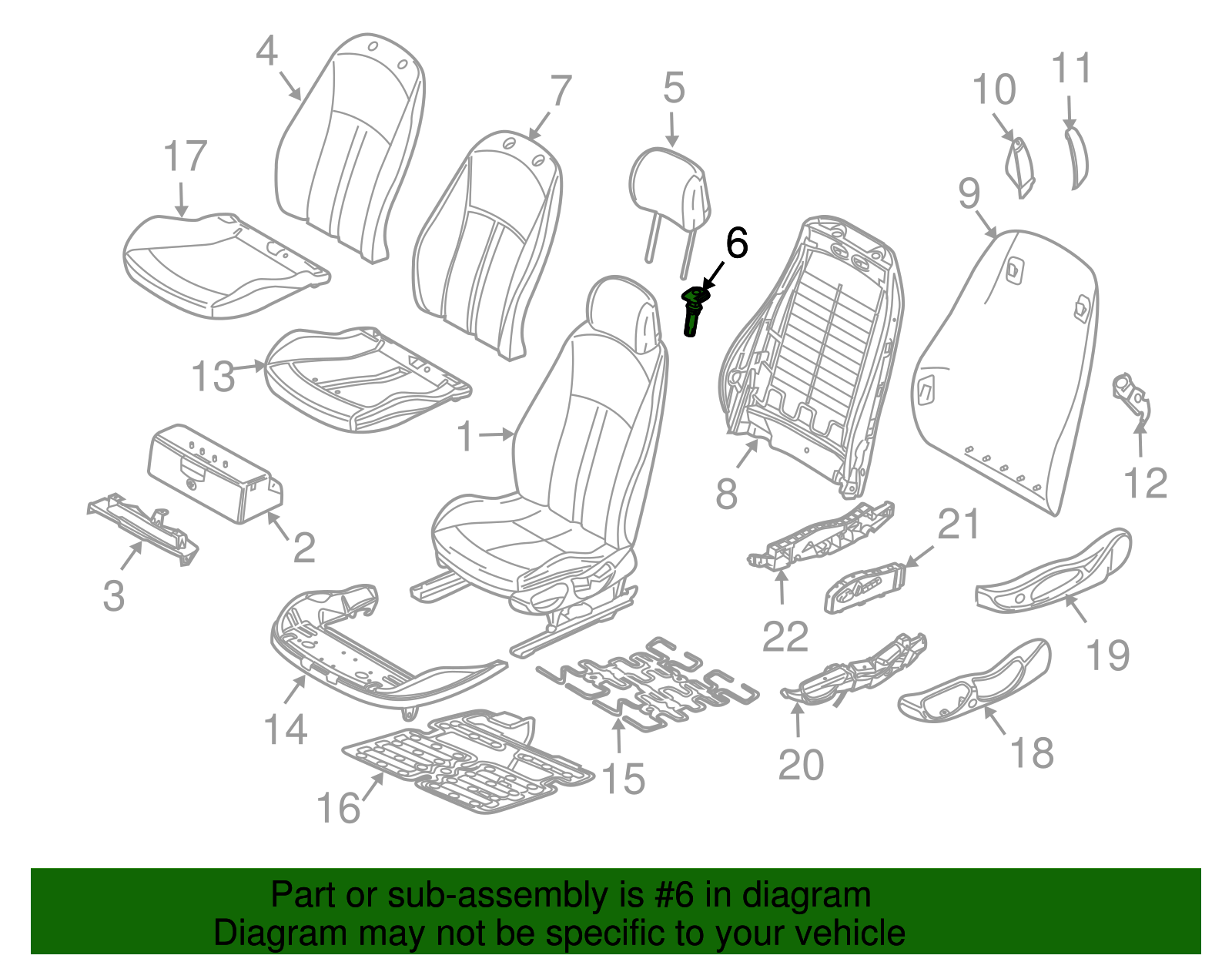 Headrest Guide - BMW (52-10-7-053-901)