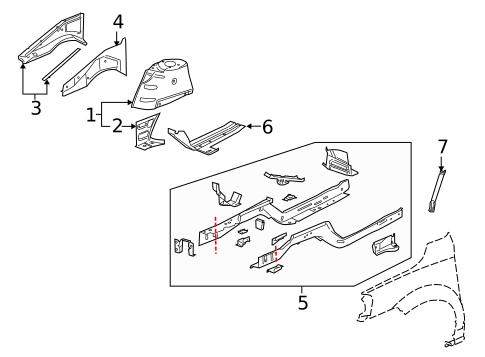 Structural Components & Rails for 2007 Saturn Relay #0