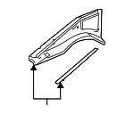 88980808 - Body: Upper Rail for Buick: Terraza | Chevrolet: Uplander | Pontiac: Montana | Saturn: Relay Image