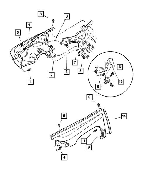 Front Fenders for 2001 Dodge Dakota #0