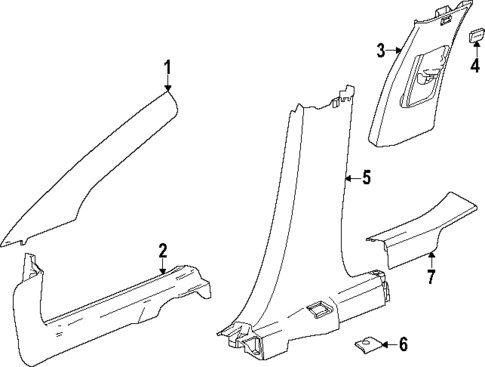 Interior Trim - Pillars for 2024 Chevrolet Blazer EV #0