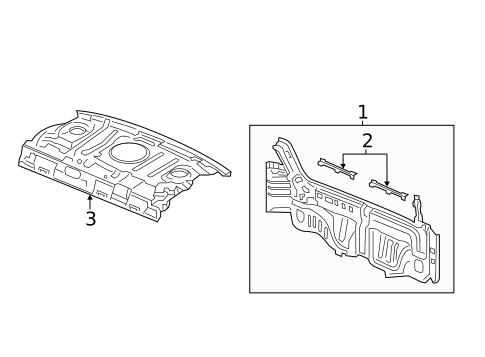 Rear Body for 2013 Acura ILX #1