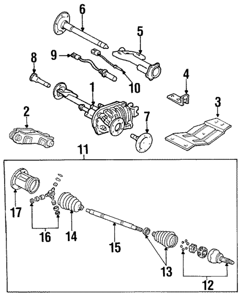 Carrier & Front Axles for 1991 Chevrolet K2500 Pickup #0