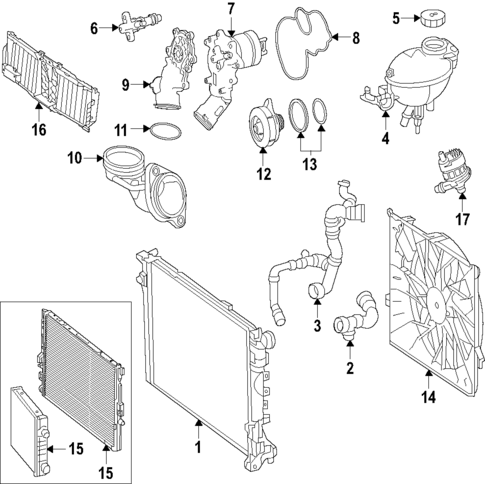Radiator & Components for 2021 Mercedes-Benz AMG GT 63 S #2