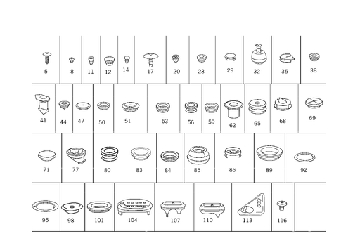 Expansion Plugs, Grommets for 1993 Mercedes-Benz 400SEL #0