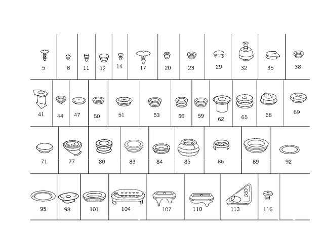 19971786 - Shell, Grommet: Grommet for Mercedes-Benz: 300SD, 400E, 400SE, 400SEL, 500E, 500SEC, 500SEL, 600SEL, G55 AMG, G550, G550 4x4, G63 AMG, G65 AMG, S420 Image image