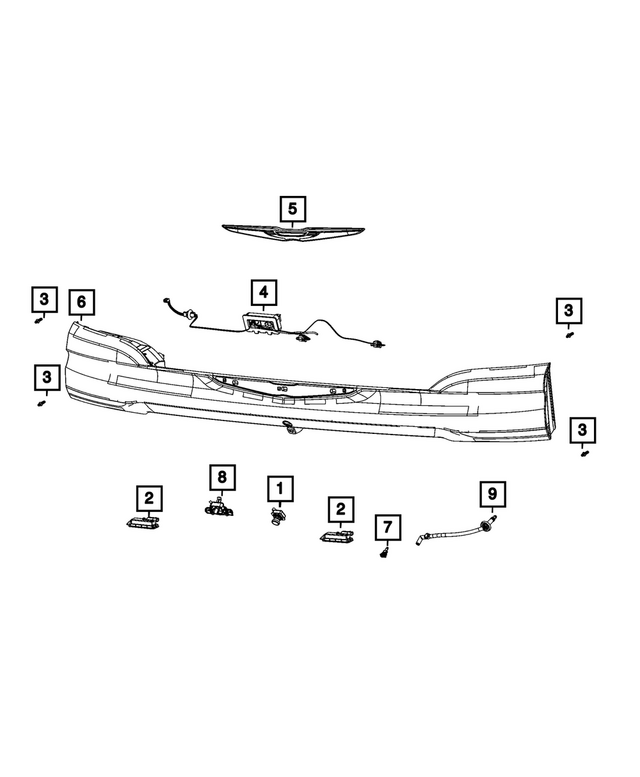 68764159AA - : License Lamp Applique for Mopar Image