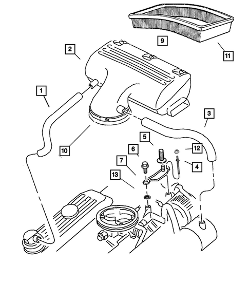 Air Cleaner for 2002 Dodge Ram 2500 #2