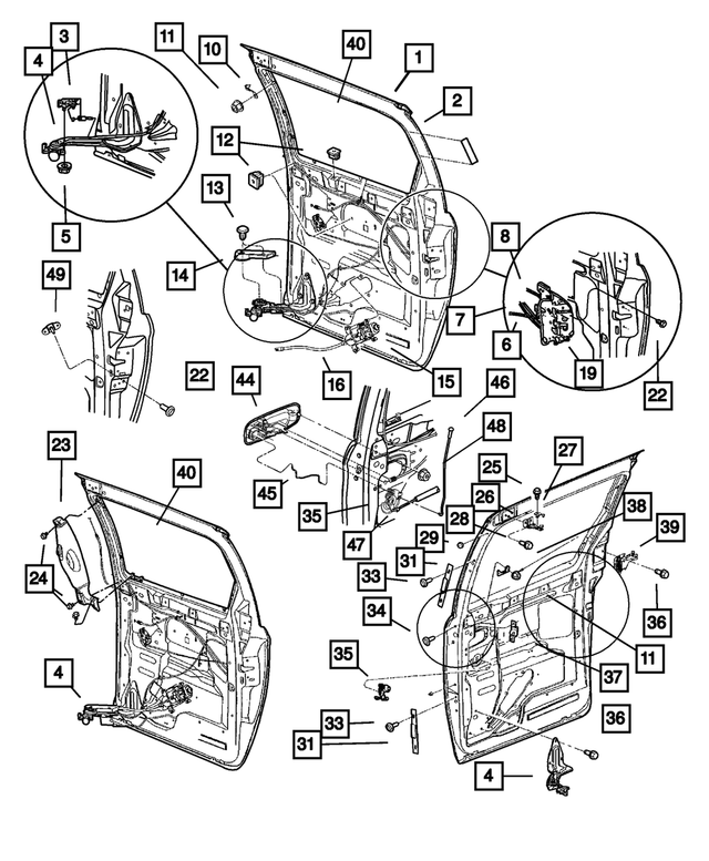 4717666AE - Doors and Related Parts: Cable, Right for Mopar Image