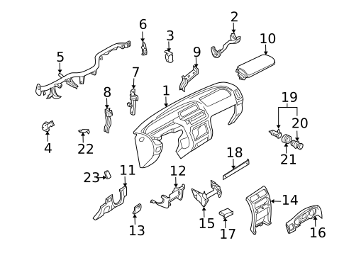 Instrument Panel for 2002 Nissan Xterra #0