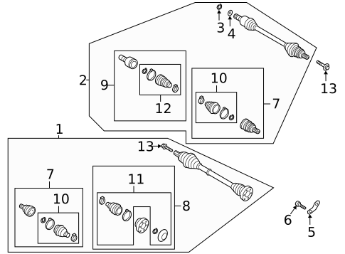 Carrier & Front Axles for 2019 Volkswagen Jetta #0