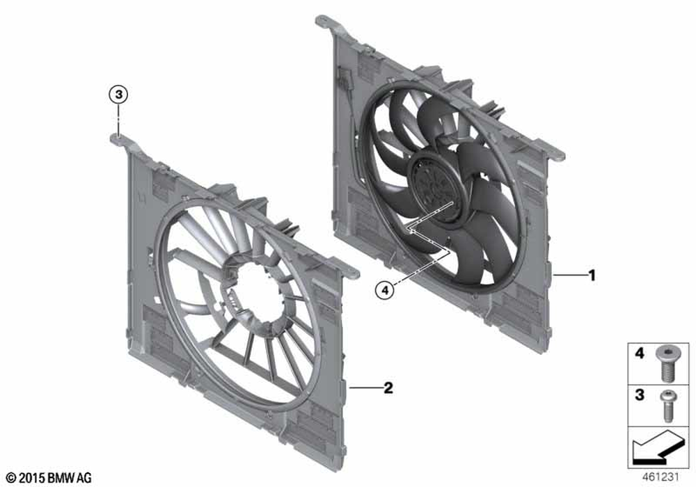 17427953398 - BMW Fan Housing With Fan 2016-2026 BMW | Performance Auto ...
