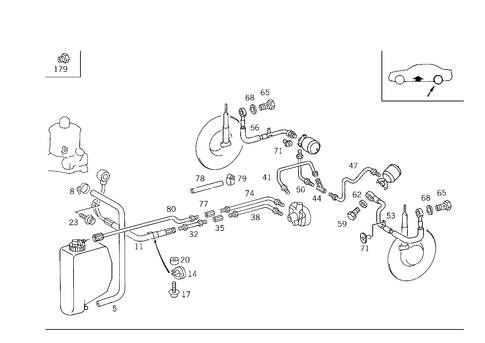 Line Arrangement in Case of Self-Levelling Device & a S D for 2000 Mercedes-Benz C43 AMG #0