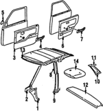 94135112 - Body: Front Door Trim for Chevrolet: Spectrum Image