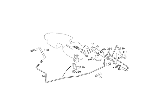 Fuel Lines, Gasoline Vehicles for 2001 Mercedes-Benz C240 #0