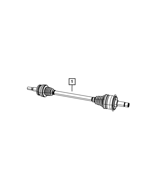 4726091AD - Rear Axle; 230 MM; Differential and Drive Line: Axle Half Shaft, Left for Mopar Image