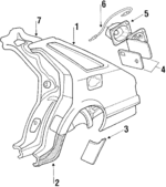 7150221600 - Body: Quarter Panel for Mitsubishi Image