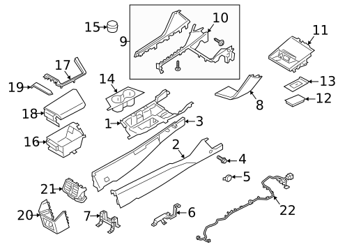 Center Console for 2019 Genesis G70 #0
