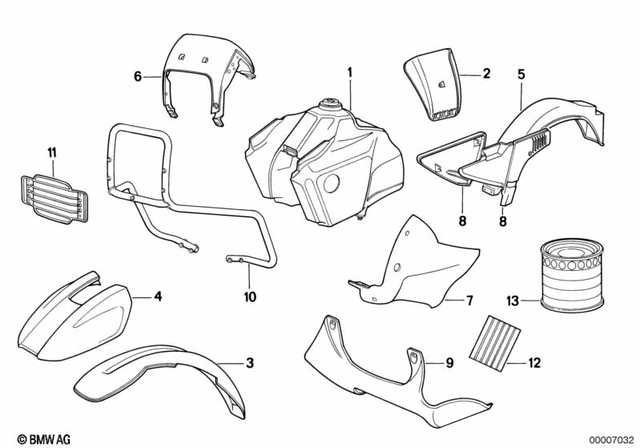 46632315165 - Body Equipment: Grid - Karminrot for BMW-Motorrad Image