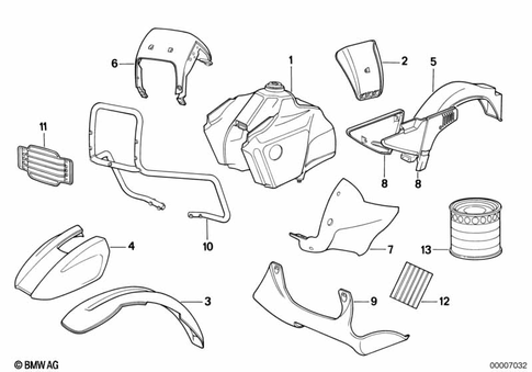 Painted Parts for 1989 BMW-Motorrad R 100 GS Paris-Dakar #0