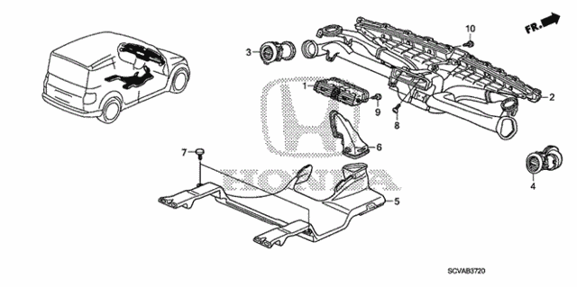 Duct for 2007 Honda Element #0