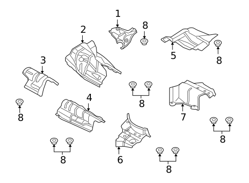 Heat Shields for 2013 Audi A5 Quattro #1