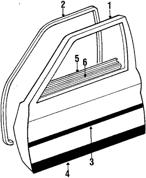 Front Door for 1989 Mercedes-Benz 260E #0