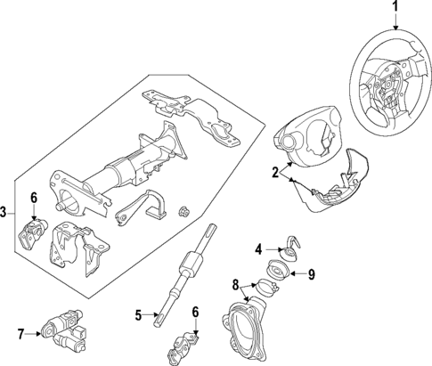 Steering Column for 2015 INFINITI Q70 #0