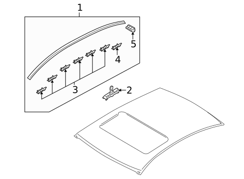 Exterior Trim - Roof for 2012 Hyundai Genesis #0