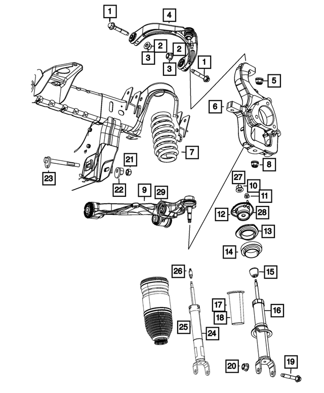 68444543AC - Front Suspension: Upper Control Arm, Left for Mopar Image