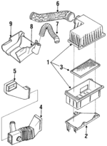 E97Z9652A - Engine: Hot Air Tube for FORD Image