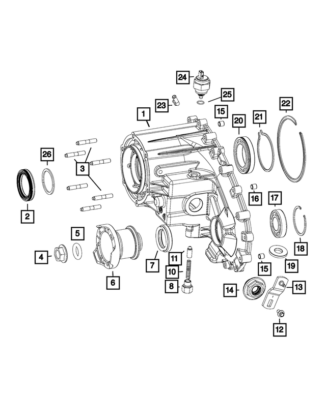 5159099AA - NV241; Transfer Case: Front Case Half for Mopar Image