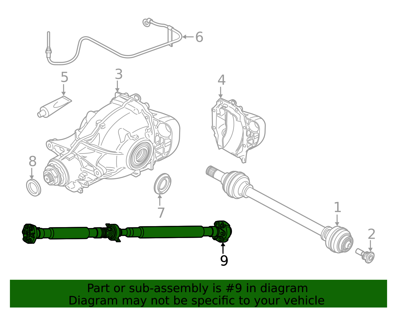 Genuine BMW 26-10-7-934-463 | Drive Shaft Assembly | FREE Shipping on ...
