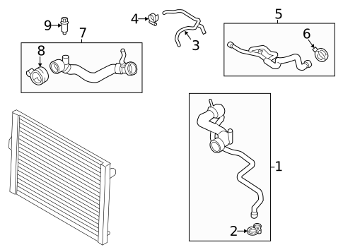 Hoses & Pipes for 2015 BMW 550i GT xDrive #1