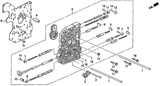 AT Main Valve Body (2.2L) for 1997 Honda Odyssey #0