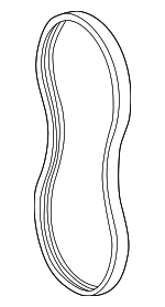 88984195 - Cooling System: Serpentine Belt for Buick: Skylark | Chevrolet: Beretta, Cavalier, Malibu | Oldsmobile: Achieva, Alero, Calais, Cutlass Calais | Pontiac: Grand Am, Sunfire Image