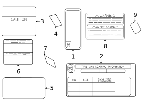 Information Labels for 2025 Subaru Forester #0