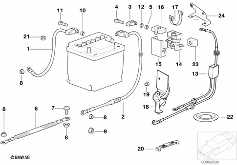 Battery Cable for 1992 BMW 325is #0