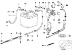 12421732227 - Engine Electrical System: Battery Cable Negative for BMW Image